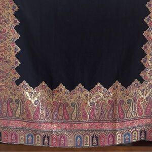 Unisex Pashmina Shawl,Moonlight Border, Wedding Wrap